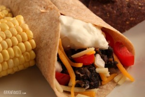 Easy Cheesy Black Bean Burritos
